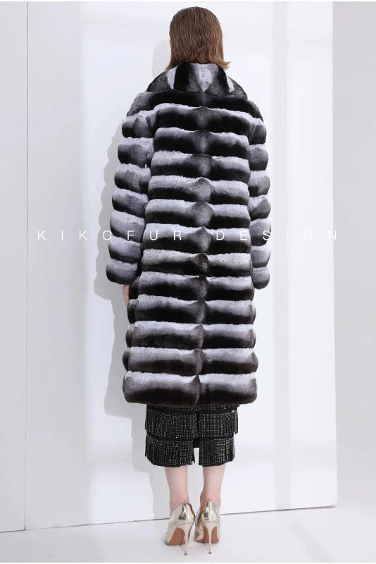 Luxury South American Chinchilla Fur Coat