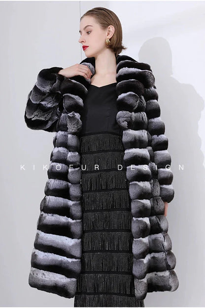 Luxury South American Chinchilla Fur Coat