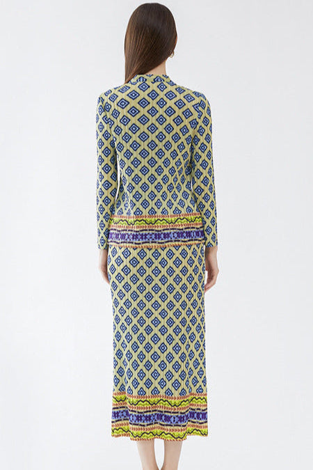 Pleated Retro Plaid Casual Suit – One-Button Women’s Blazer Style