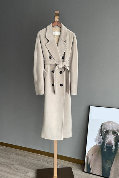 Max Mara Style Classic Camel Double-Breasted Cashmere Wool Coat 101801