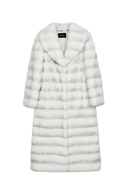 Flame Queen 2025 Women's Elegant Otter Rabbit Fur Long Coat