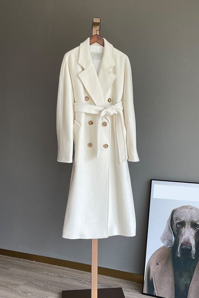 Max Mara Style Classic Camel Double-Breasted Cashmere Wool Coat 101801