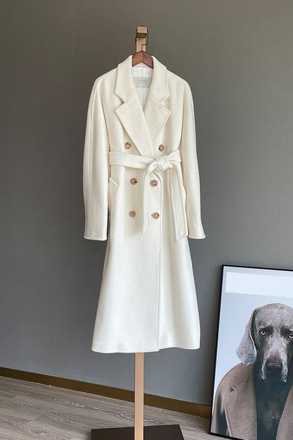 Max Mara Style Classic Camel Double-Breasted Cashmere Wool Coat 101801