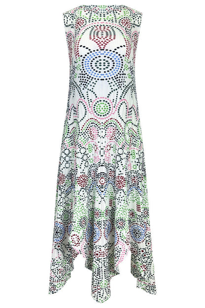 Boho Polka Dot Dress – Irregular Print Casual Loose Slimming Dress