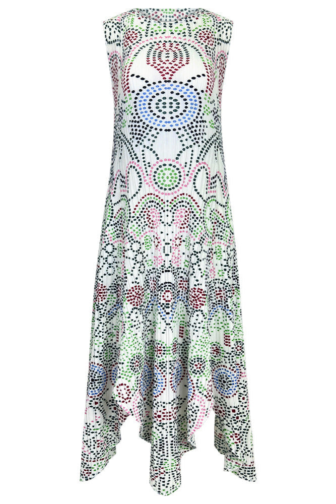 Boho Polka Dot Dress – Irregular Print Casual Loose Slimming Dress