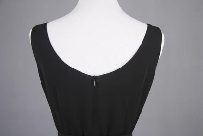 Audrey Hepburn Fashion Black Dress – Restored Classic, Exclusive High-End Custom “Breakfast at Tiffany’s” Sleeveless Little Black Dress with Ruffled Hem and Mermaid Silhouette